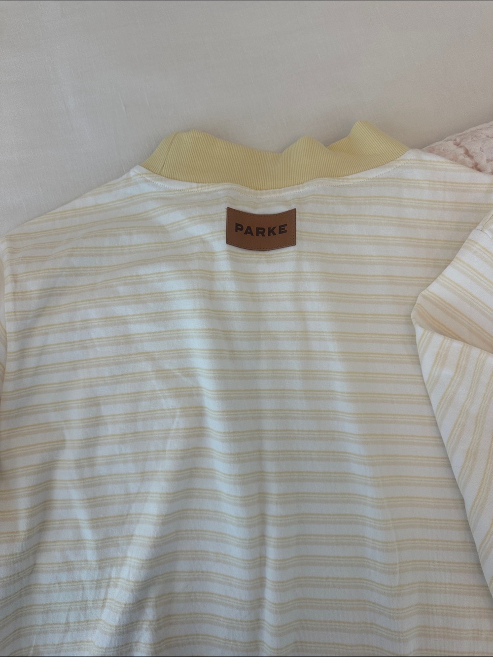Parke Summerland yellow striped mockneck - Picture 5 of 5